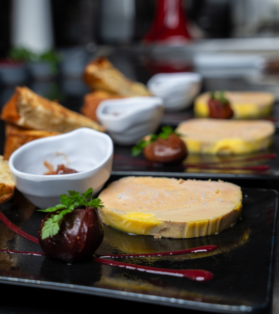 Foie gras maison du Chef, figue rôtie et brioche - L'Ardésia, restaurant Clamart