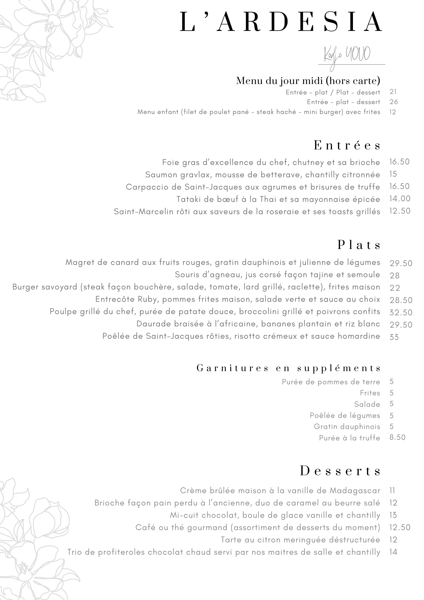 Carte L'Ardésia Carte L'Ardésia